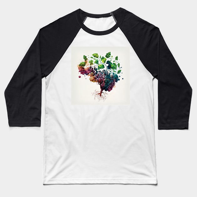 Wine on the Mind 3 Baseball T-Shirt by Focused Instability